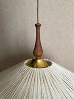 Load image into Gallery viewer, KEPT London 1960s string and teak ceiling light
