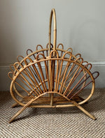 Load image into Gallery viewer, KEPT London Stock 1970s bamboo fan magazine rack
