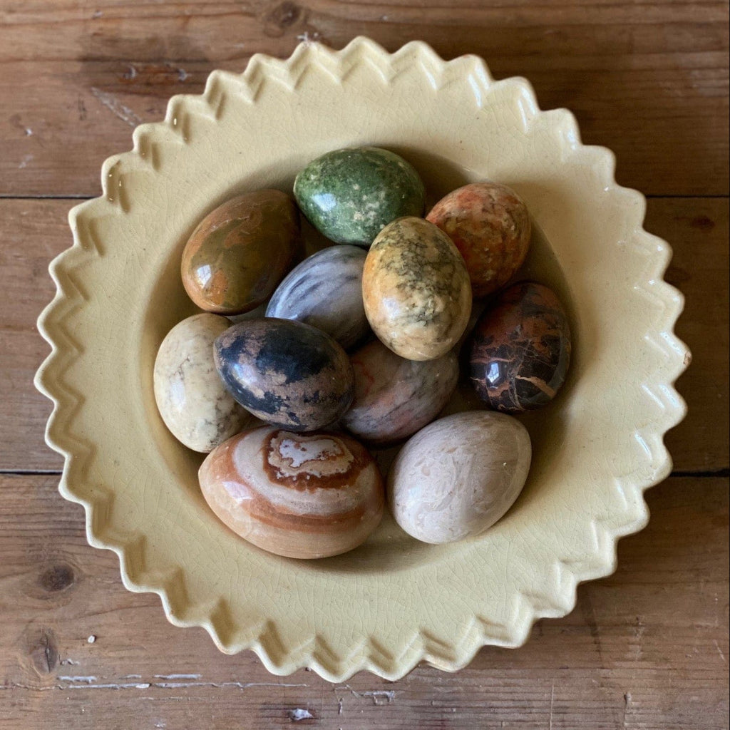 KEPT London Stock A group of eleven hardstone eggs