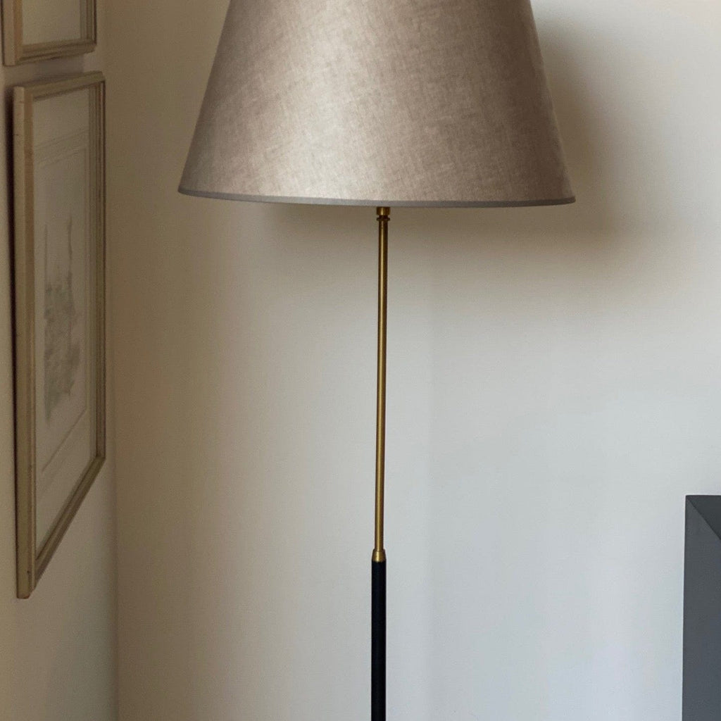 KEPT London Stock A mid-century brass and black floor lamp, Bergboms