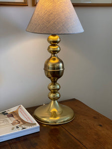 KEPT London Stock A pair of brass bobble table lamps