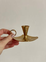 Load image into Gallery viewer, KEPT London A pair of brass chamberstick candle holders
