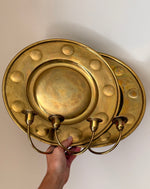Load image into Gallery viewer, KEPT London Stock A pair of brass round sconces with embossing
