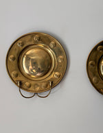 Load image into Gallery viewer, KEPT London Stock A pair of brass round sconces with embossing
