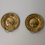 Load image into Gallery viewer, KEPT London Stock A pair of brass round sconces with embossing
