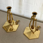 Load image into Gallery viewer, KEPT London A pair of brass ship candlesticks
