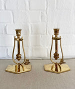 Load image into Gallery viewer, KEPT London A pair of brass ship candlesticks
