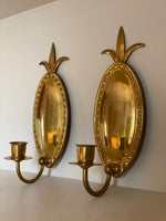 Load image into Gallery viewer, KEPT London Stock A pair of brass wall sconces, embossed
