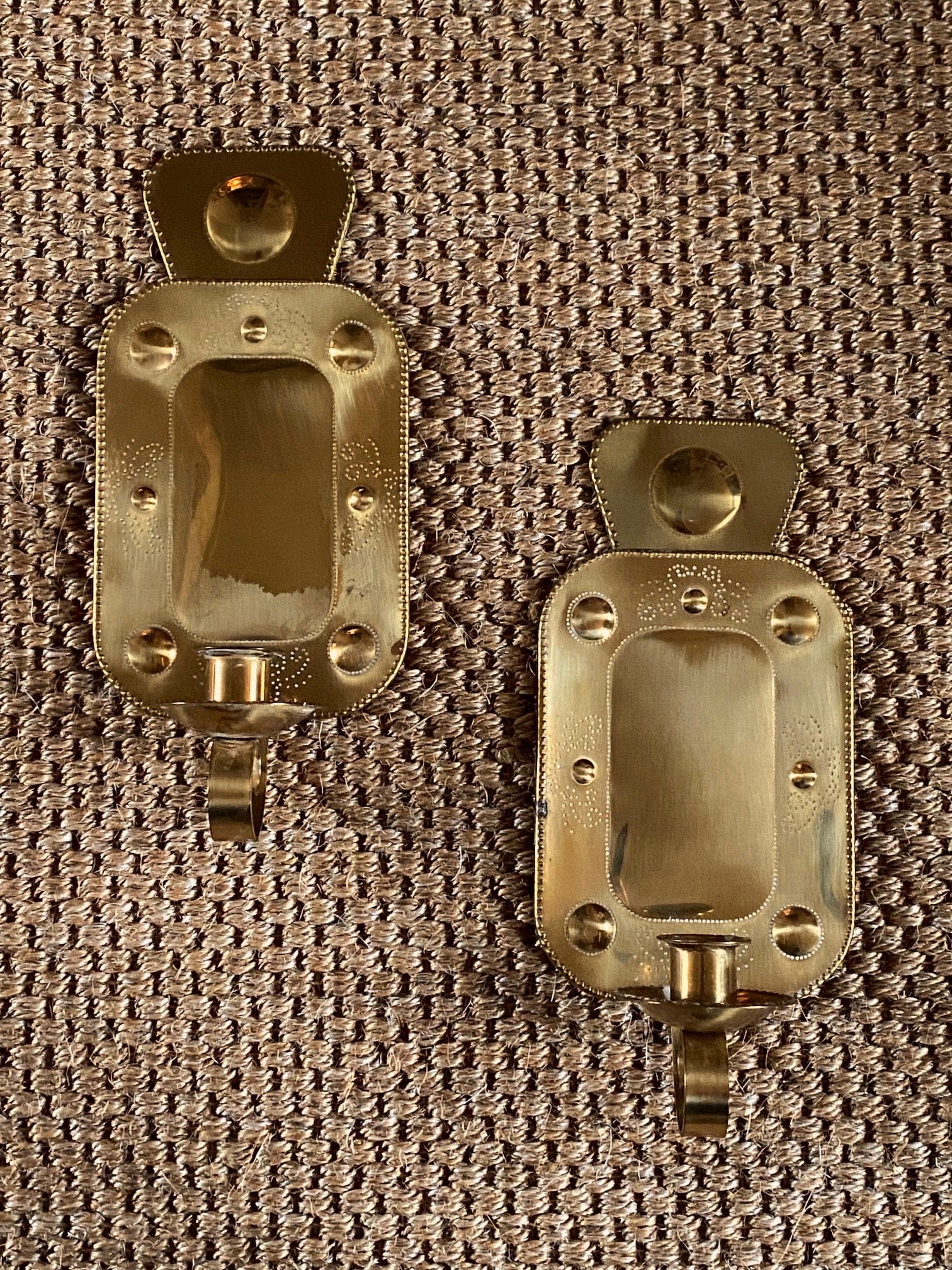 KEPT London Stock A pair of brass wall sconces, Mitab, Sweden