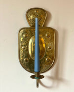 Load image into Gallery viewer, KEPT London Stock A pair of brass wall sconces with embossed hearts

