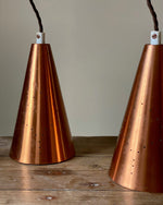 Load image into Gallery viewer, KEPT London Stock A pair of copper pendant lights
