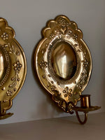 Load image into Gallery viewer, KEPT London Stock A pair of floral embossed wall sconces
