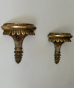 Load image into Gallery viewer, KEPT London Stock A pair of gilt wood fluted wall shelves
