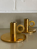 Load image into Gallery viewer, KEPT London A pair of heavy brass chambersticks
