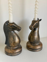 Load image into Gallery viewer, KEPT London Stock A pair of horse bookends / candlesticks
