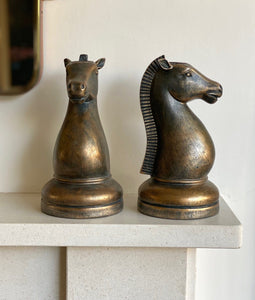 KEPT London Stock A pair of horse bookends / candlesticks
