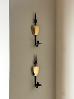 Load image into Gallery viewer, KEPT London A pair of iron and brass wall sconces
