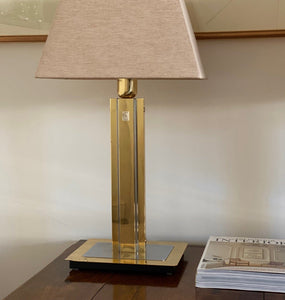 KEPT London Stock A pair of large brass table lamps