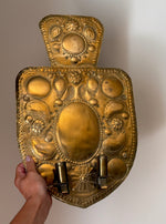 Load image into Gallery viewer, KEPT London Stock A pair of large double arm brass wall sconces
