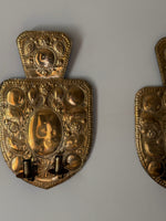 Load image into Gallery viewer, KEPT London Stock A pair of large double arm brass wall sconces
