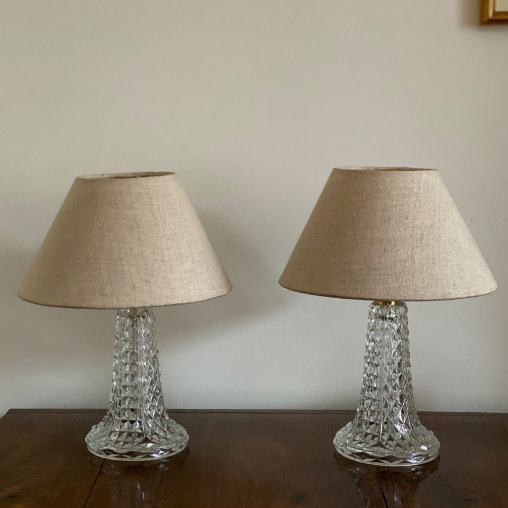 KEPT London A pair of moulded glass lamps