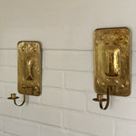 Load image into Gallery viewer, KEPT London A pair of pierced floral brass wall sconces
