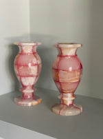 Load image into Gallery viewer, KEPT London A pair of pink and white onyx vases
