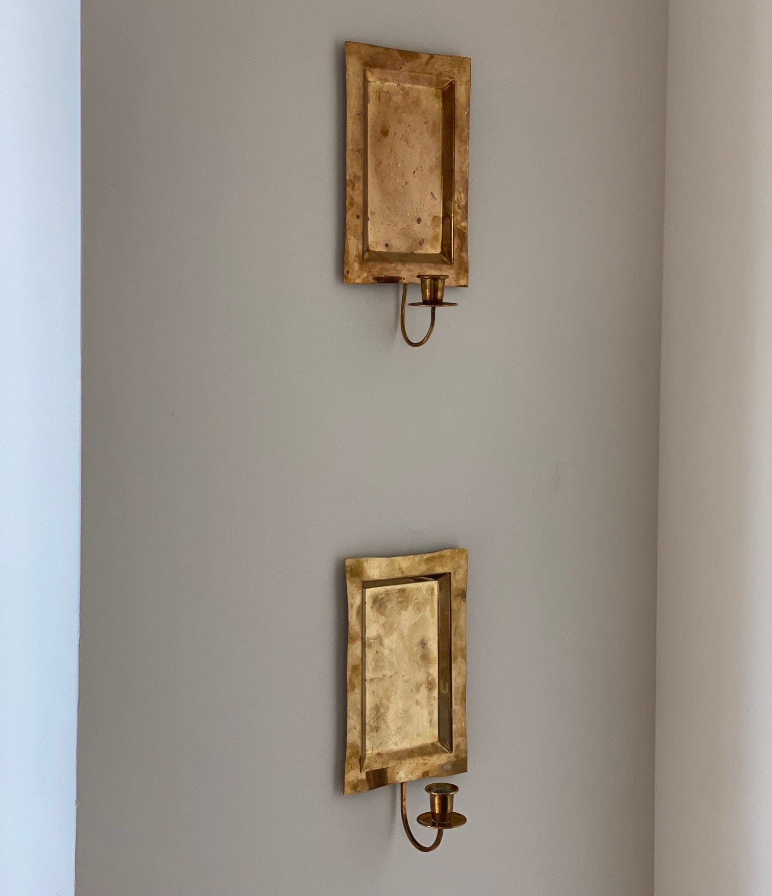 KEPT London Stock A pair of rectangular wall sconces