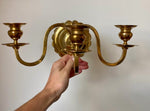 Load image into Gallery viewer, KEPT London Stock A pair of scalloped brass wall sconces
