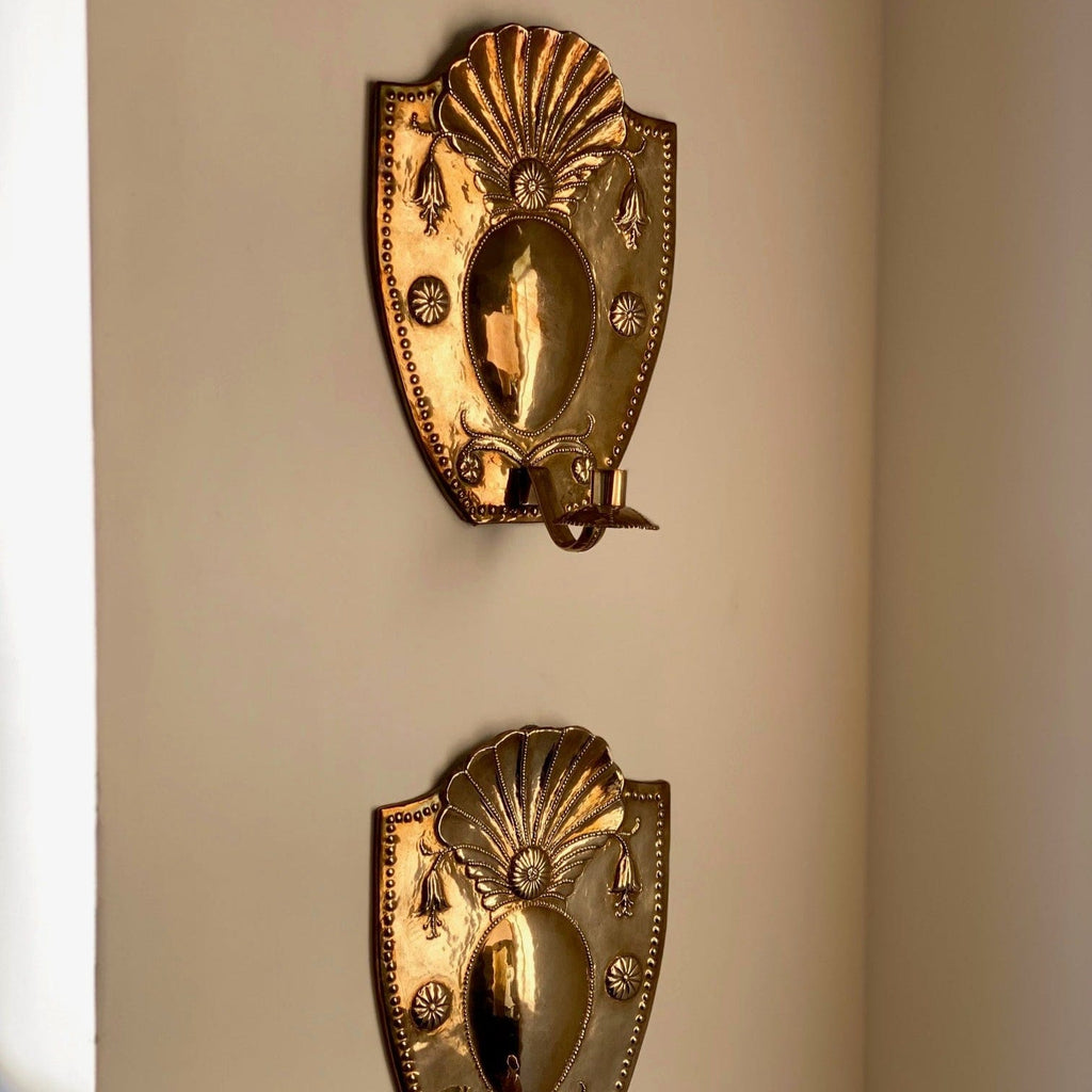 KEPT London Stock A pair of wall sconces, G Ringström Gefle