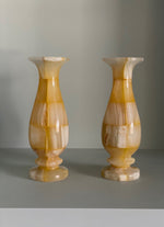 Load image into Gallery viewer, KEPT London A pair of yellow and white onyx vases
