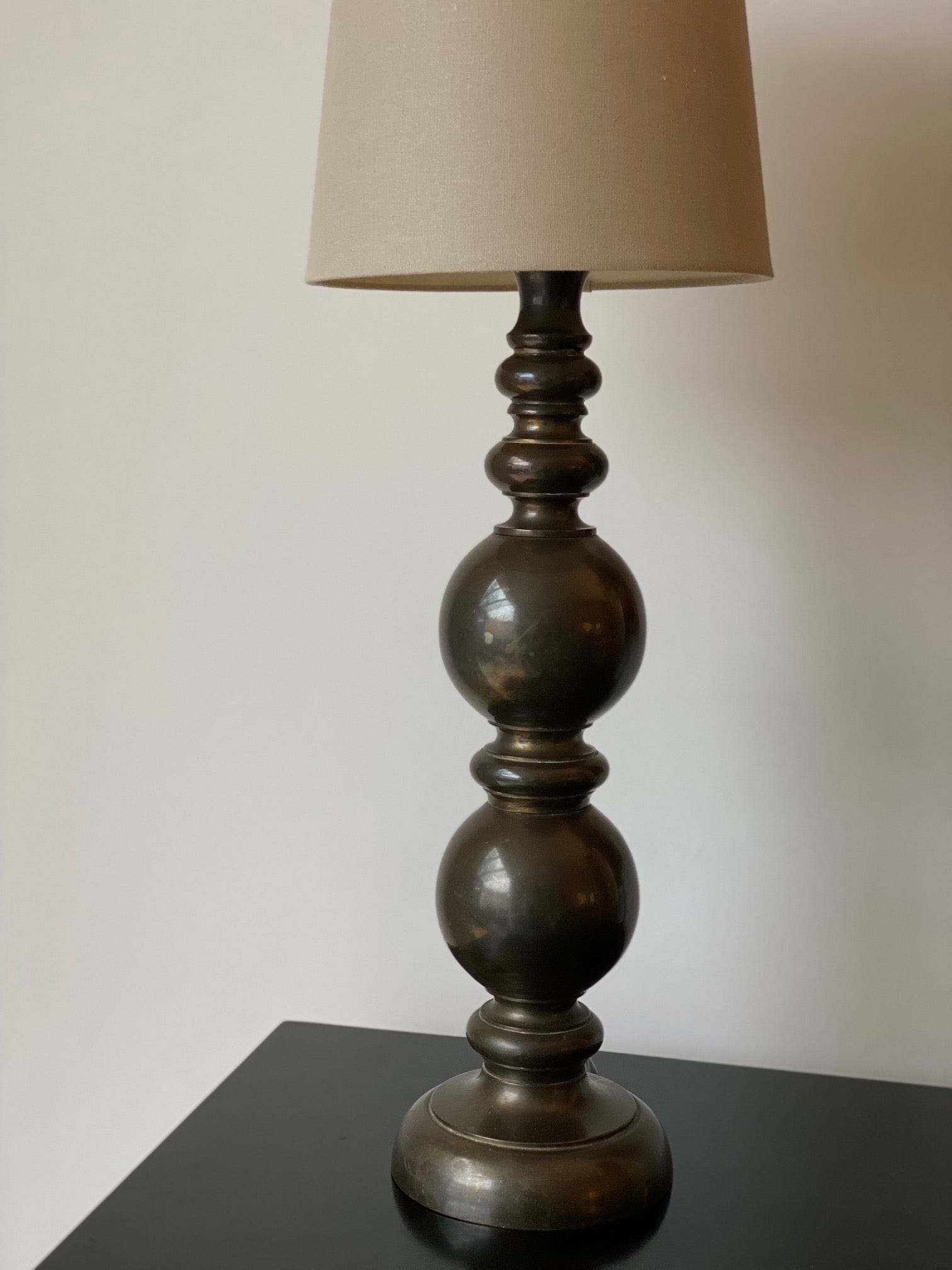 KEPT London Stock A patinated large table lamp