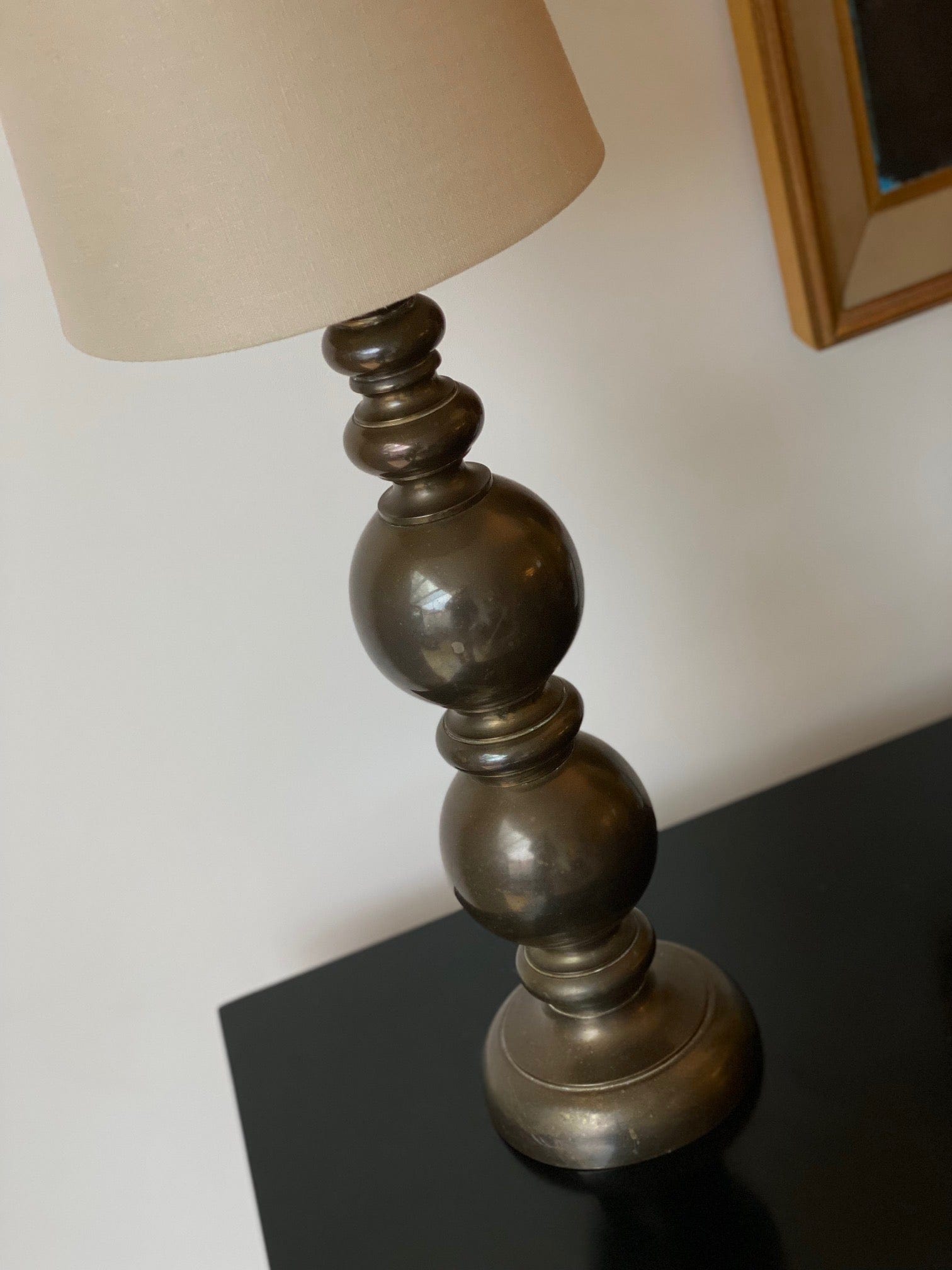 KEPT London Stock A patinated large table lamp