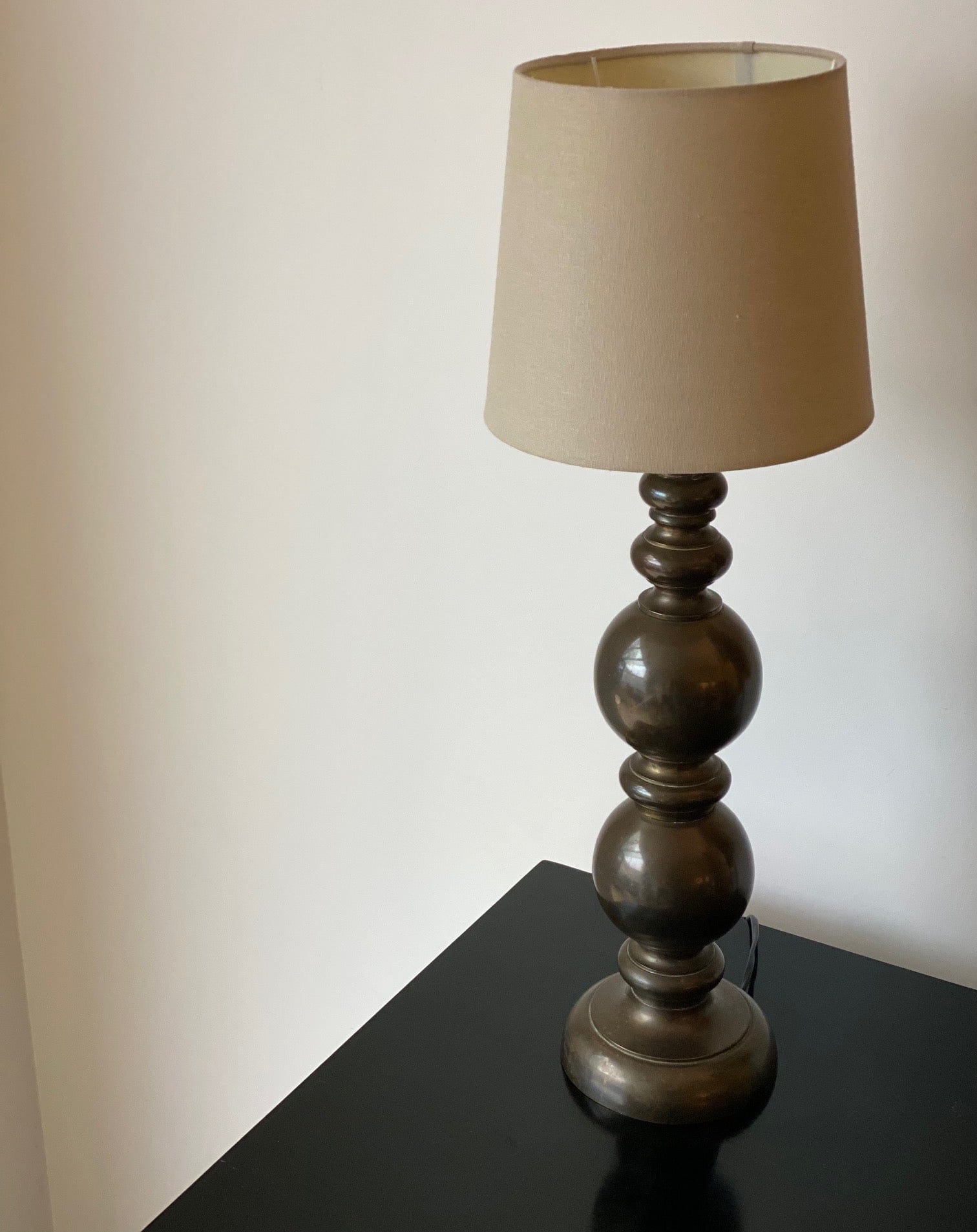 KEPT London Stock A patinated large table lamp