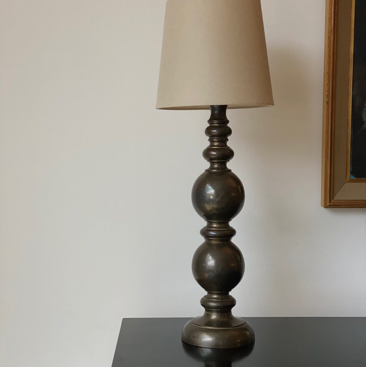 KEPT London Stock A patinated large table lamp