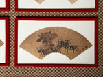 Load image into Gallery viewer, KEPT London Stock A set of four Chinese printed fan designs, framed
