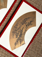 Load image into Gallery viewer, KEPT London Stock A set of three Chinese fan designs, framed
