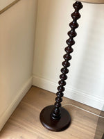 Load image into Gallery viewer, KEPT London Stock A wooden bobbin floor lamp
