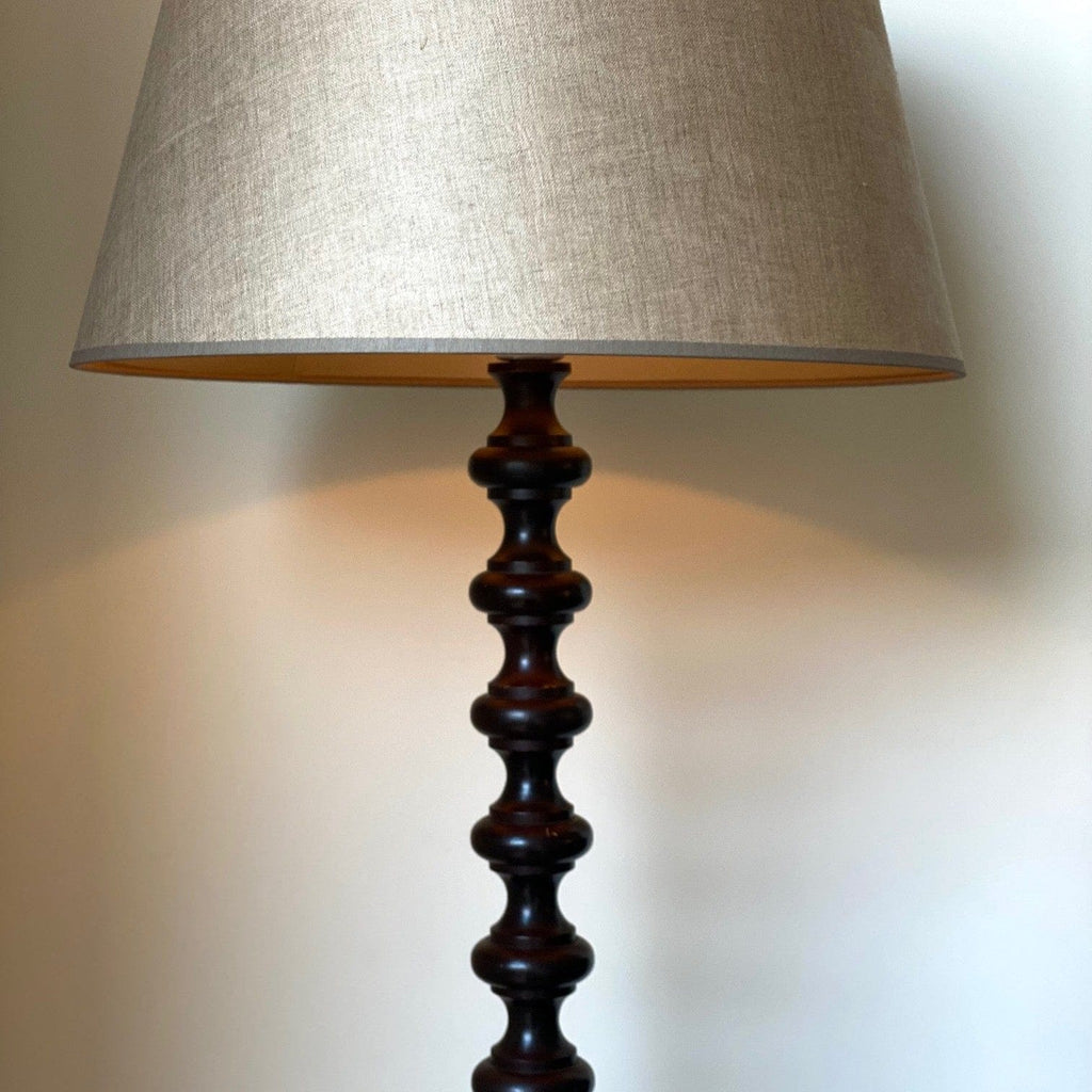 KEPT London Stock A wooden bobbin floor lamp