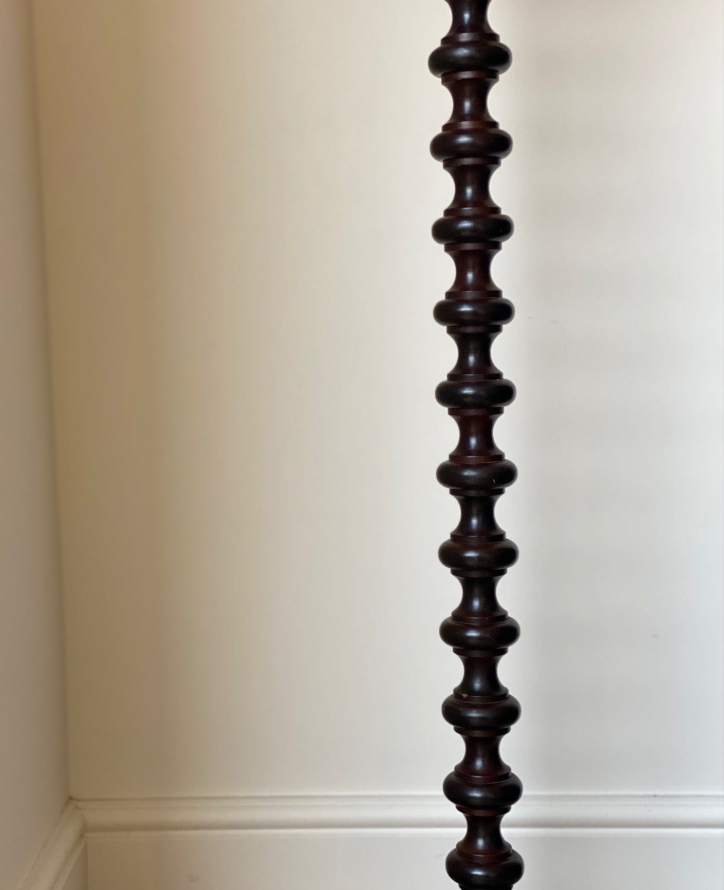 KEPT London Stock A wooden bobbin floor lamp