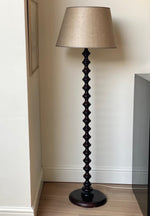 Load image into Gallery viewer, KEPT London Stock A wooden bobbin floor lamp
