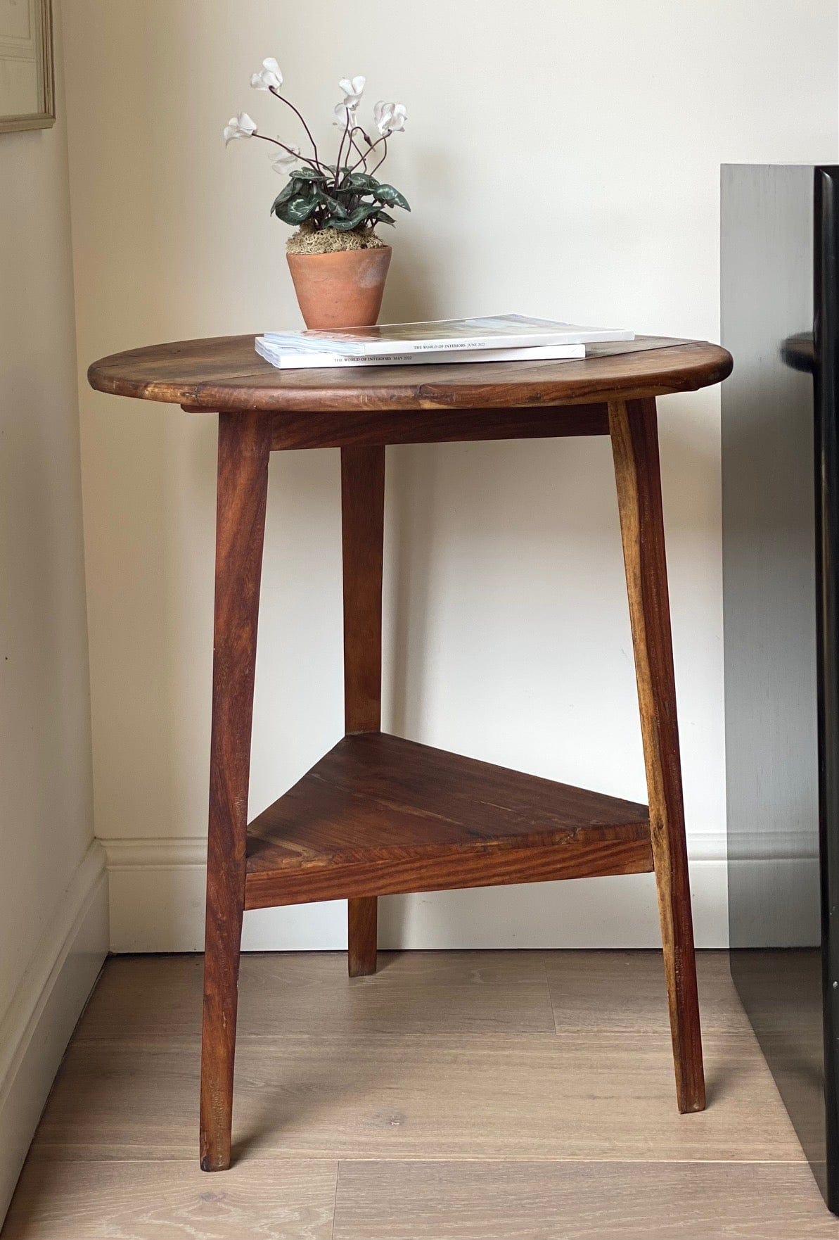 KEPT London Stock Antique elm cricket table