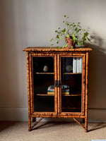 Load image into Gallery viewer, KEPT London Stock Antique tiger bamboo glazed cabinet
