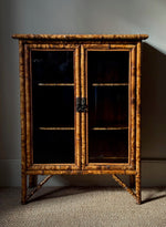 Load image into Gallery viewer, KEPT London Stock Antique tiger bamboo glazed cabinet
