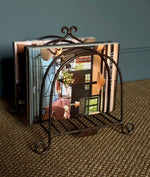 Load image into Gallery viewer, KEPT London Stock Arched metal magazine rack
