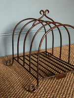 Load image into Gallery viewer, KEPT London Stock Arched metal magazine rack
