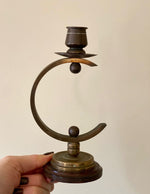 Load image into Gallery viewer, KEPT London Stock Art Deco wooden and brass candlesticks
