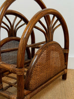 Load image into Gallery viewer, KEPT London Stock Bamboo and cane arched magazine rack
