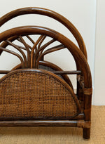 Load image into Gallery viewer, KEPT London Stock Bamboo and cane arched magazine rack
