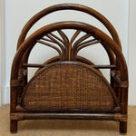 Load image into Gallery viewer, KEPT London Stock Bamboo and cane arched magazine rack
